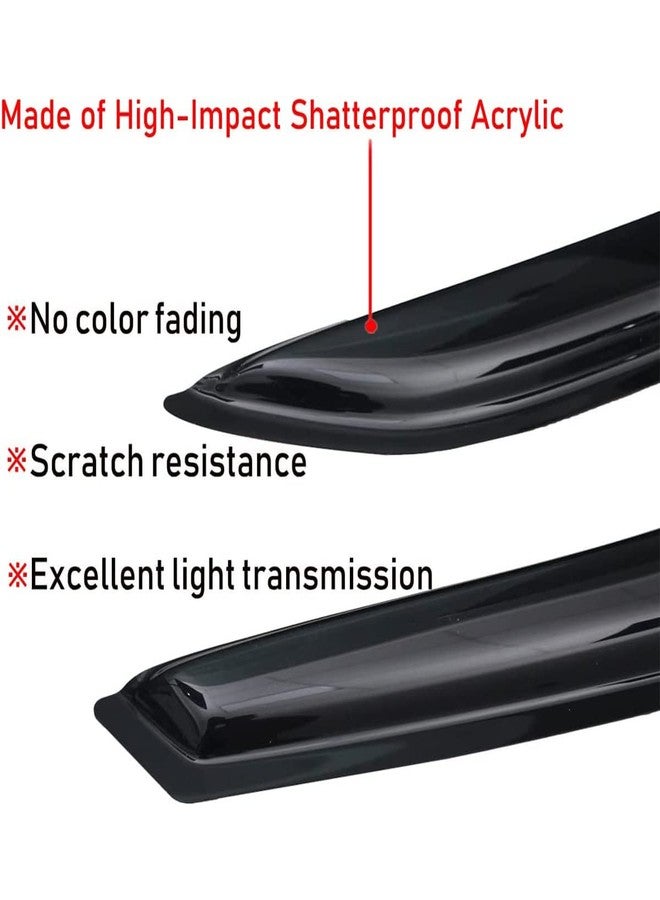 Lightronic واقي نافذة تهوية للسيارة من لايترونيك، شديد التحمل، يُلصق بشريط لاصق، يناسب سيارات شيفروليه إكسبريس وجي إم سي سافانا 1500، 2500، 3500 موديلات 1996-2025؛ وإكسبريس/سافانا 4500 موديلات 2009-2020، واقي من الأشعة فوق البنفسجية والمطر والرياح، لون دخاني، قطعتان - Image 4